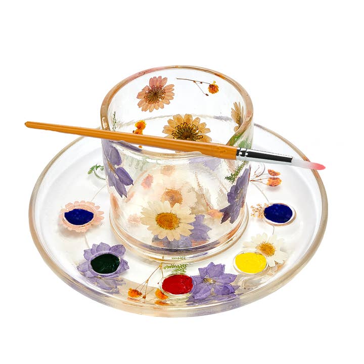 The Wine Savant / Khen Glassware - Wholesale Craft Supplies - Painter's Cup & Palette Set