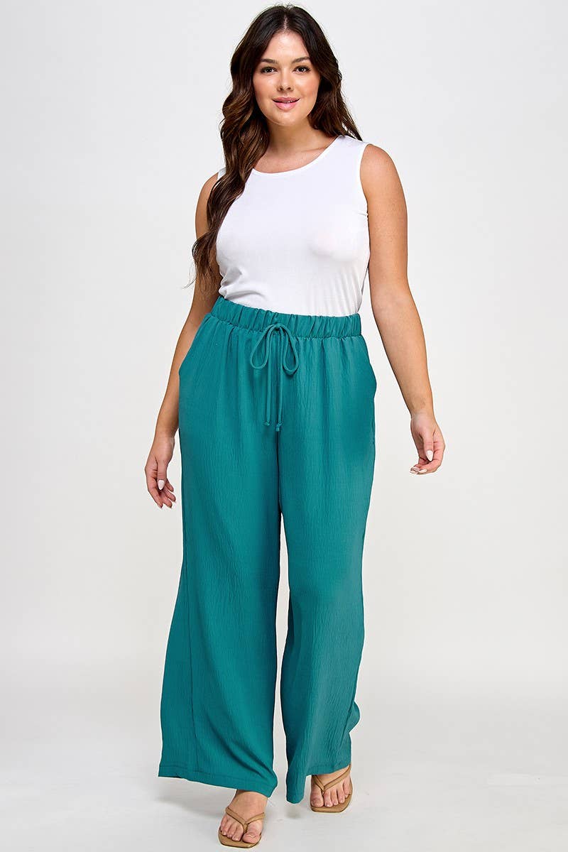 Haute Fox Plus Size & Contemporary - Vente Pantalon – femme - Pantalon tissé grande taille à jambes larges NK18360-P10