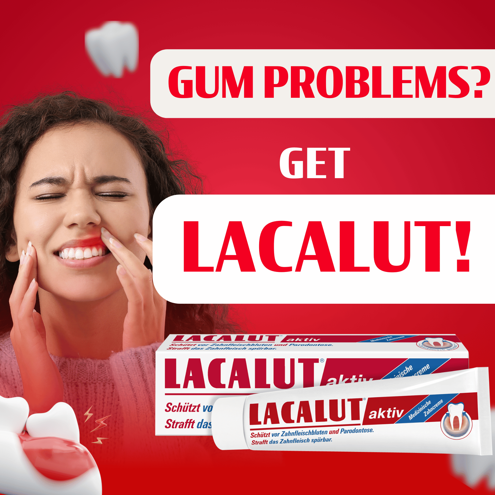 LACALUT - WHOLESALE - Wholesale Toothpaste - LACALUT Aktiv 75ml - RRP $13.9523