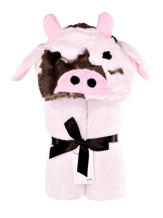 Brown Cow - Swankie Hooded Towel for wholesale by Sew Sweet Minky Designs