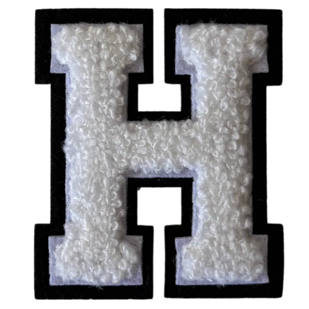 Patch Points - Wholesale Patch - White & Black  Varsity Letter  Sticker & Iron On11