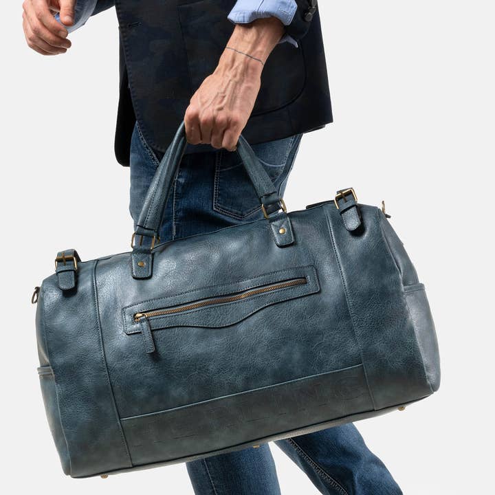 Herling – Saco de viagem - Unissexo por atacado – Herling - Bolsa de viagem vintage grande em couro PU5