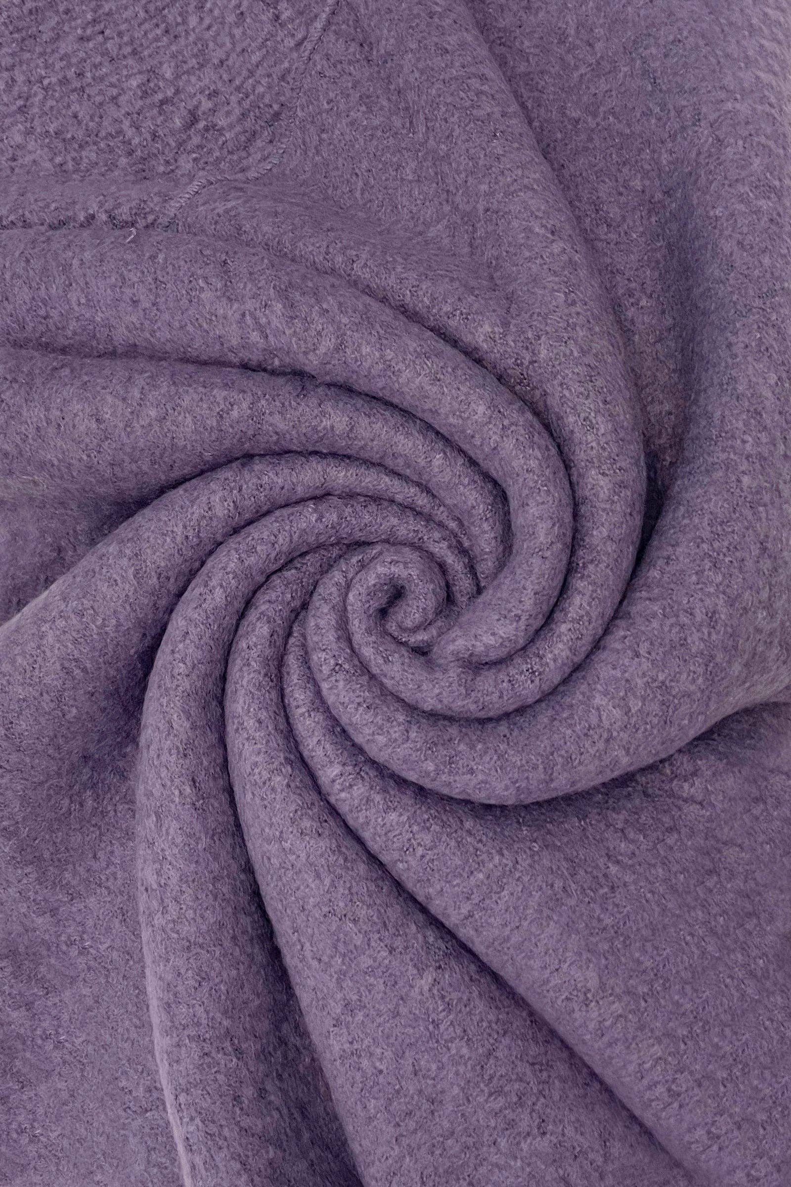 Fashion Scarf World - Wholesale Scarf - Women's - Plain Boucle Diagonal Edge Wool Scarf52