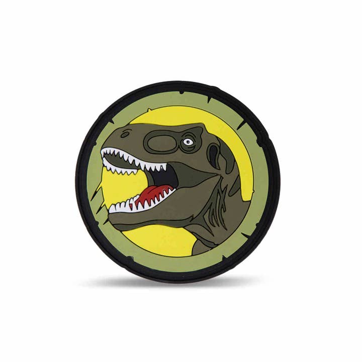 Belmil - Vendita all'ingrosso Toppe - Toppa in gomma con velcro T-rex verde