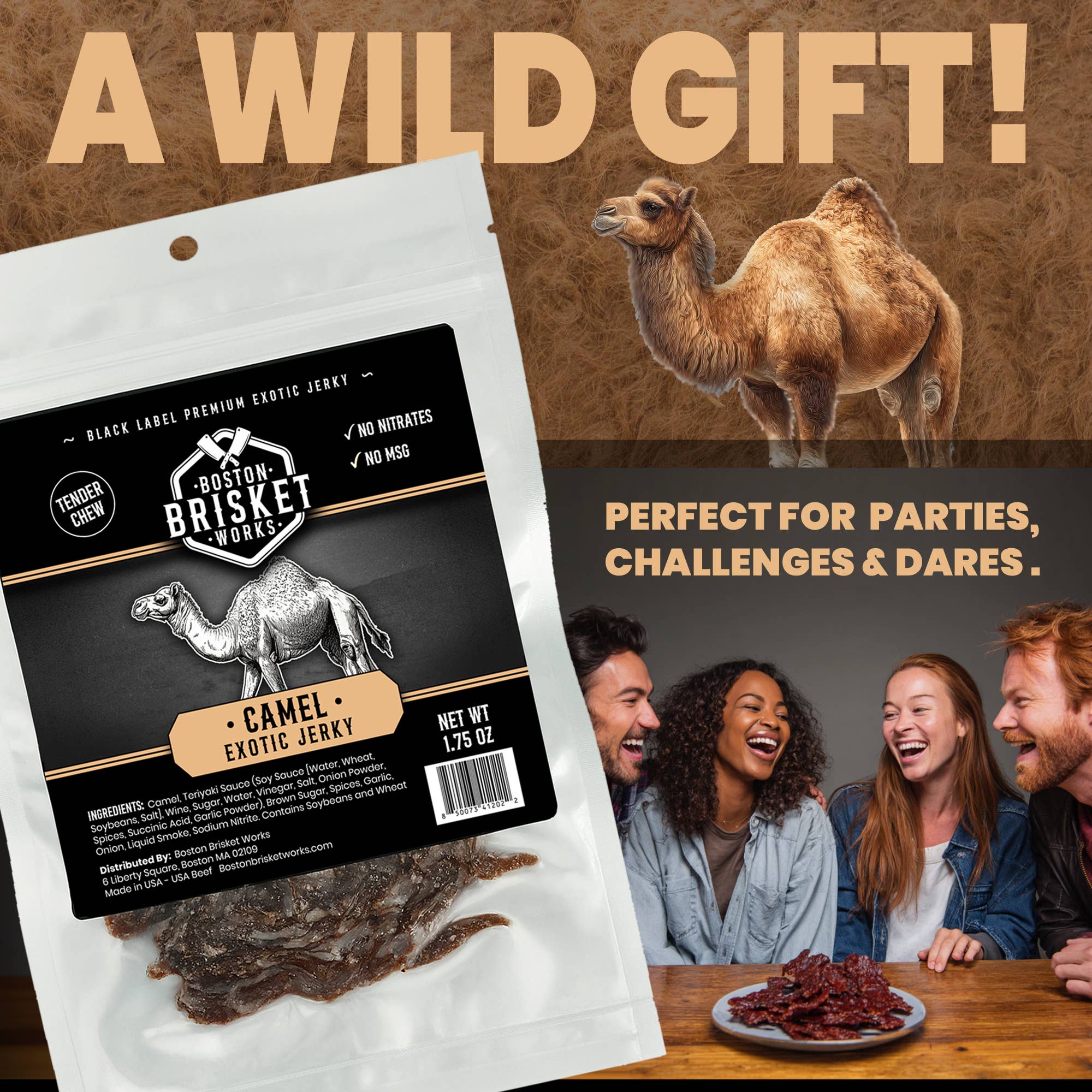 Boston Brisket Works - Wholesale Jerky - Exotic Jerky "Camel"2