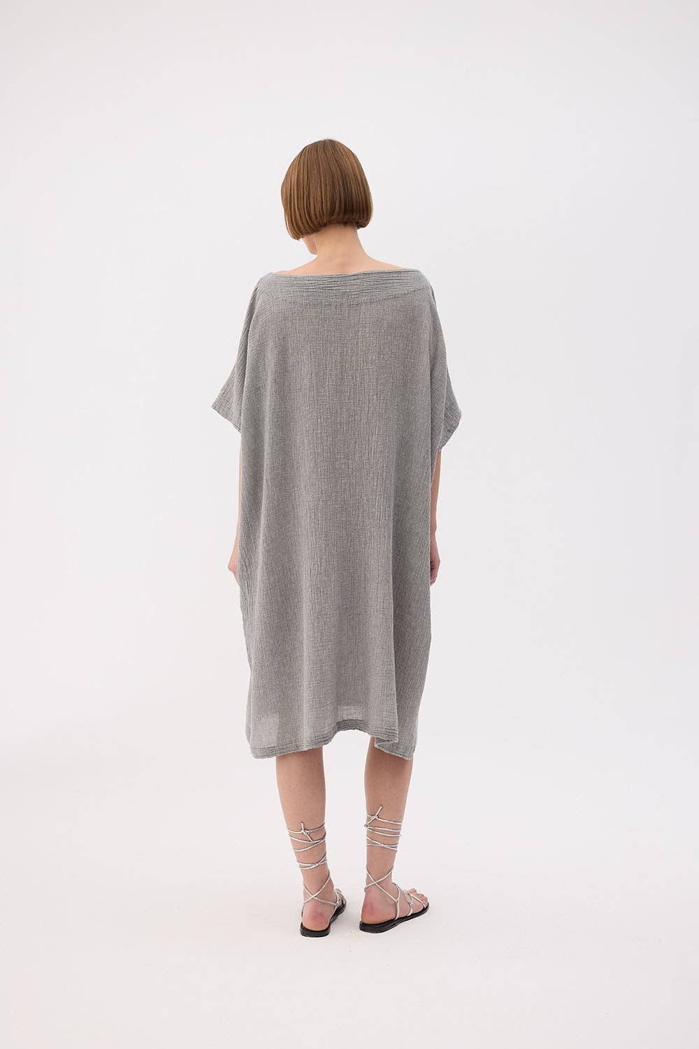 Fulmarix - Vendita all'ingrosso Vestito - Donna - Abito in Lino Stropicciato (3482) 30% Lino 70% Cotone1