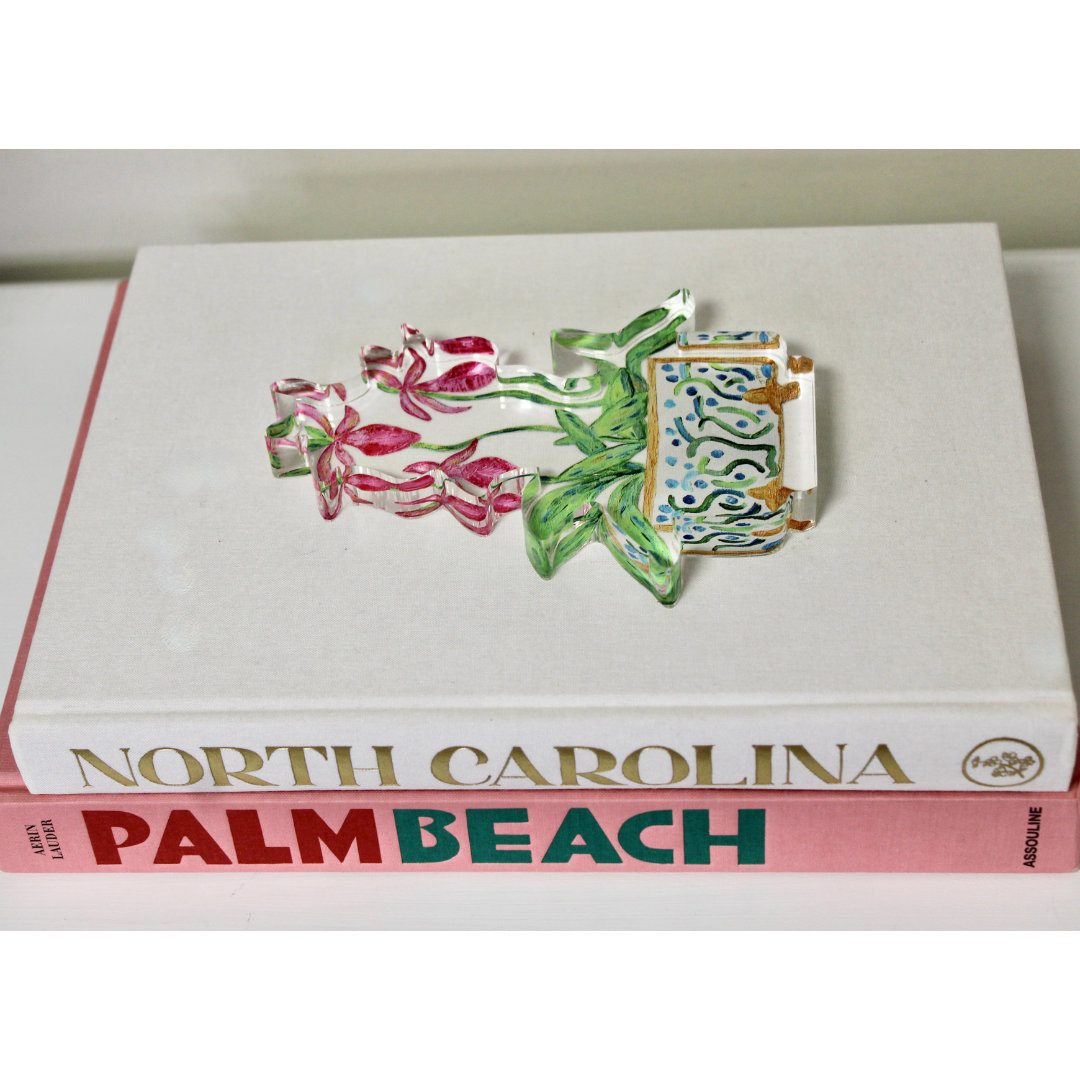 Jeanne Player Fine Art - Wholesale Decorative Tabletop Object - Lady Slippers Acrylic Art Block7