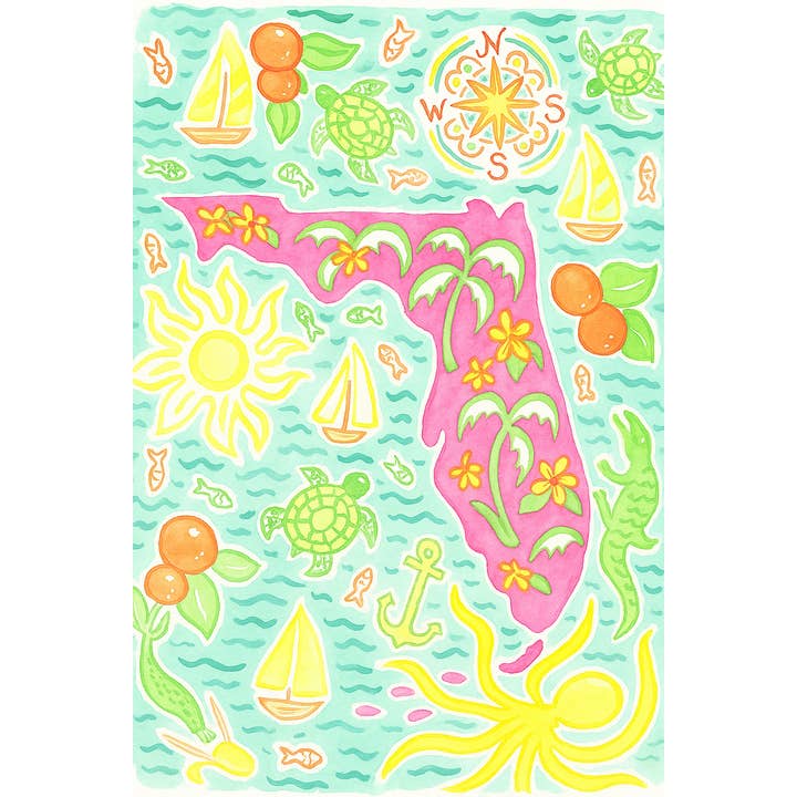 Florida Print for wholesale by Gypsea Beach Club
