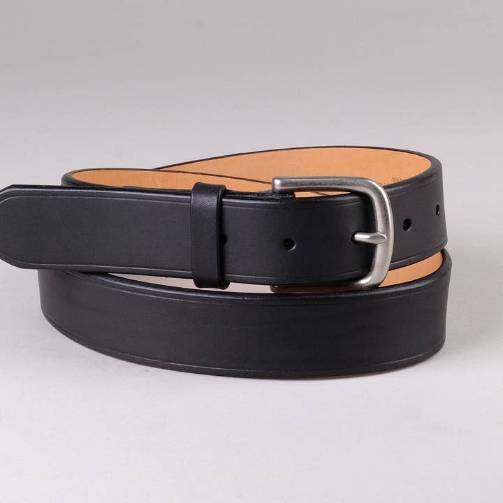 Montgomery 32mm - Black - Italian Leather Casual Men's Belt for wholesale by Sfalci