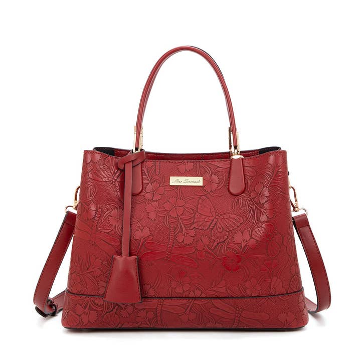 ANNABELLA VEGAN TRIPLE COMPARTMENT BAG-XB-2347-BUR (RED)- NEW IN and other Purchase Wholesale plum slate chippingsbag. Free Returns & Net 60 Terms on Faire trending on Faire.