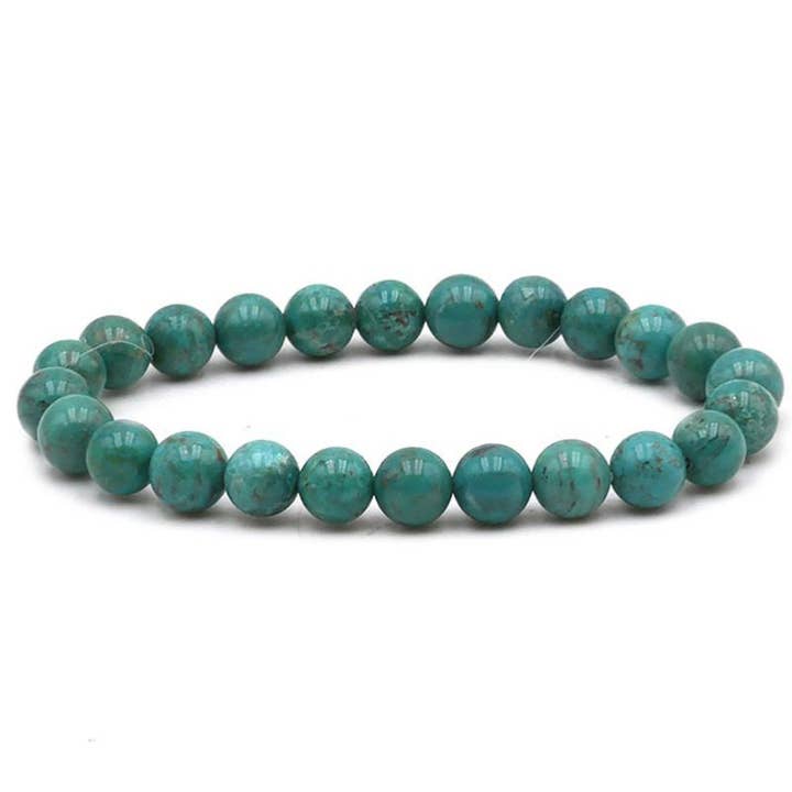 Tibetan Turquoise Bracelet A+ (7-8mm beads) for wholesale by La Boîte à Cailloux
