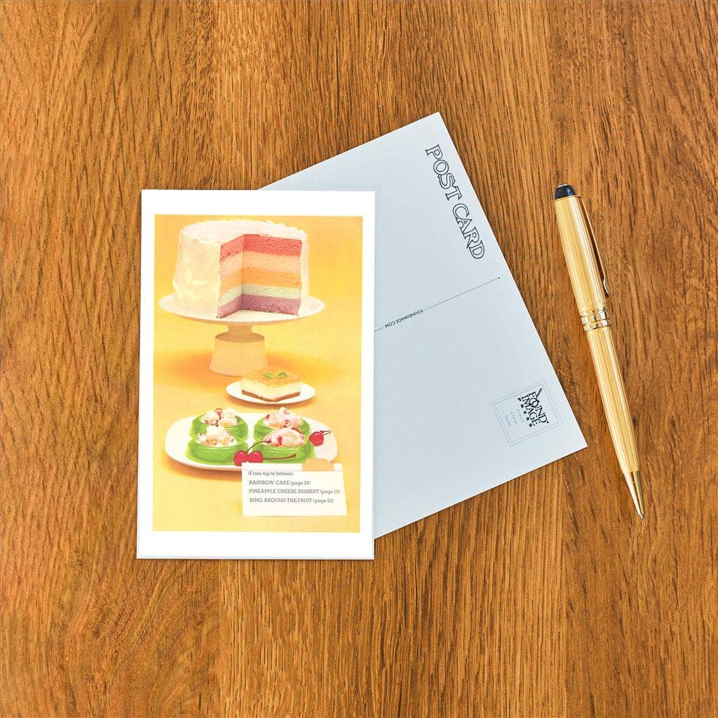 Found Image Press – wholesale Vykort – Vykort FO-36 Regnbågstårta, Desserter1