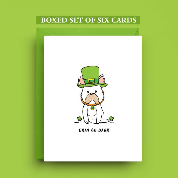 Cartes de la Saint-Patrick - Erin Go Bark - Coffret de 6 pour la vente par Nicole Marie Paperie