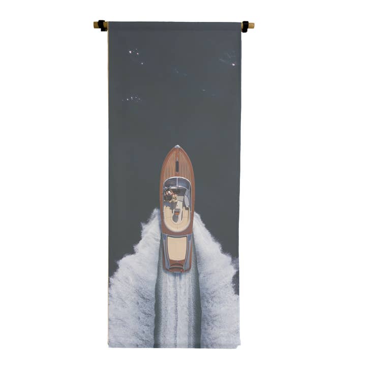 3'x6' Canvas Scroll - Speedboat for wholesale by Brayden and Brooks