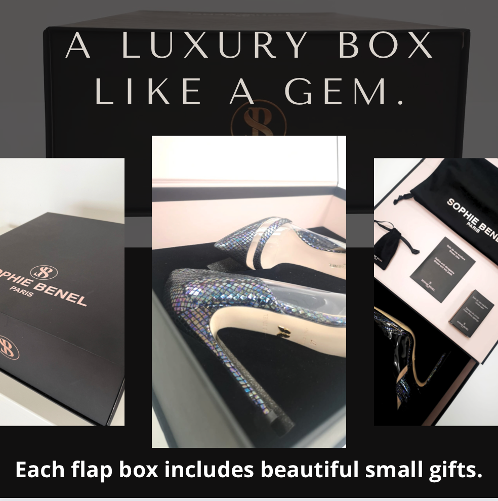 SOPHIE BENEL PARIS – Engroshandel Højhælede sko - Dame – "GRACE" ikoniske tidløse pumps i sort laklæder5