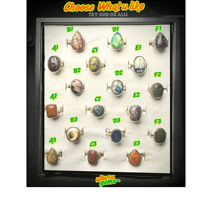 Unusual Gemstones 925 Sterling Sterling Rings on Sale!! for wholesale by World Gems Jewelry LLC