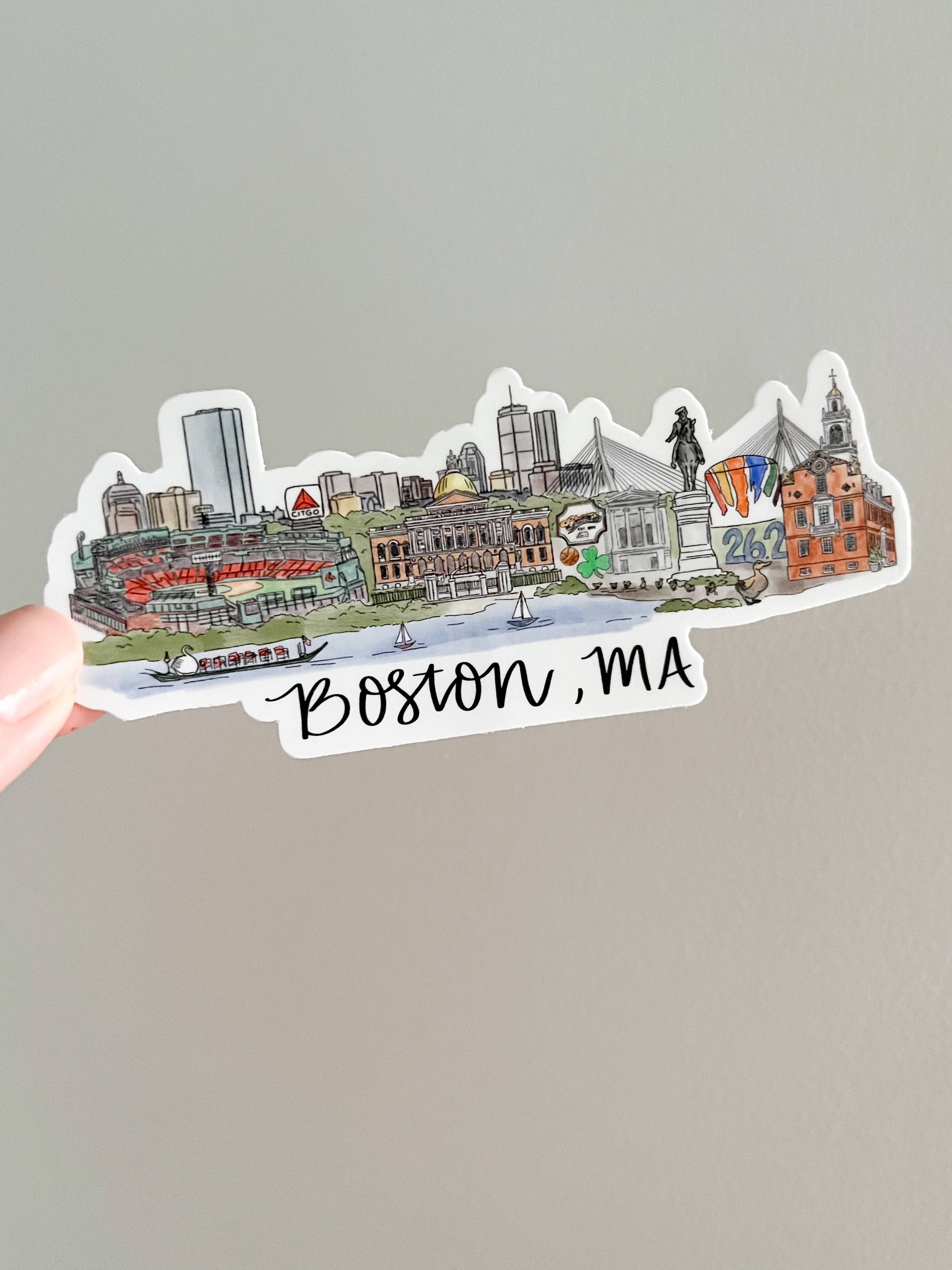 Thirteenwinks – wholesale Ornament – Boston, MA Massachusetts State Skyline Landmark Souvenir Acrylic Ornament2