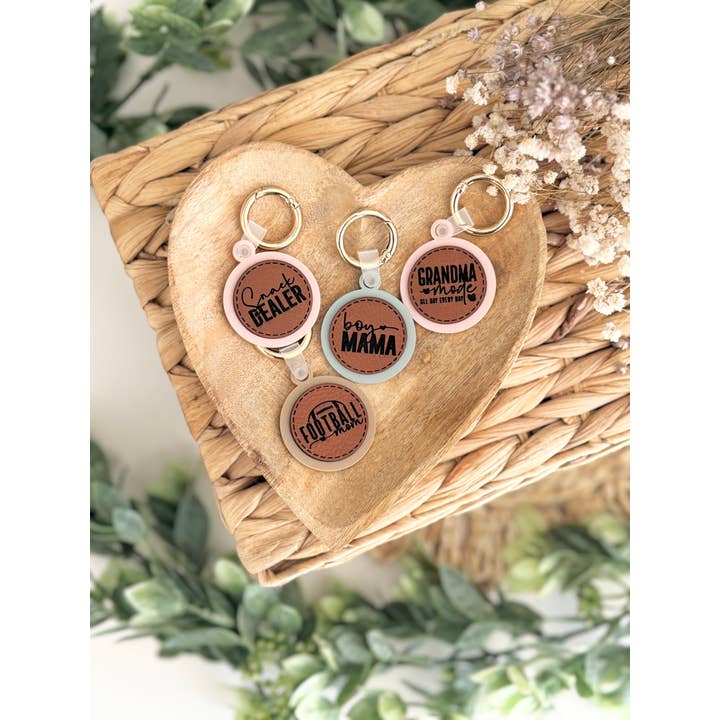 ModernSawdust - Wholesale Keychain - Women's - Personalized Leather Keychain – Custom Name Tag & Bag Charm