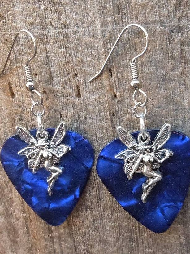 Fairy Charm Guitar Pick Earrings for wholesale by Simply Raevyn