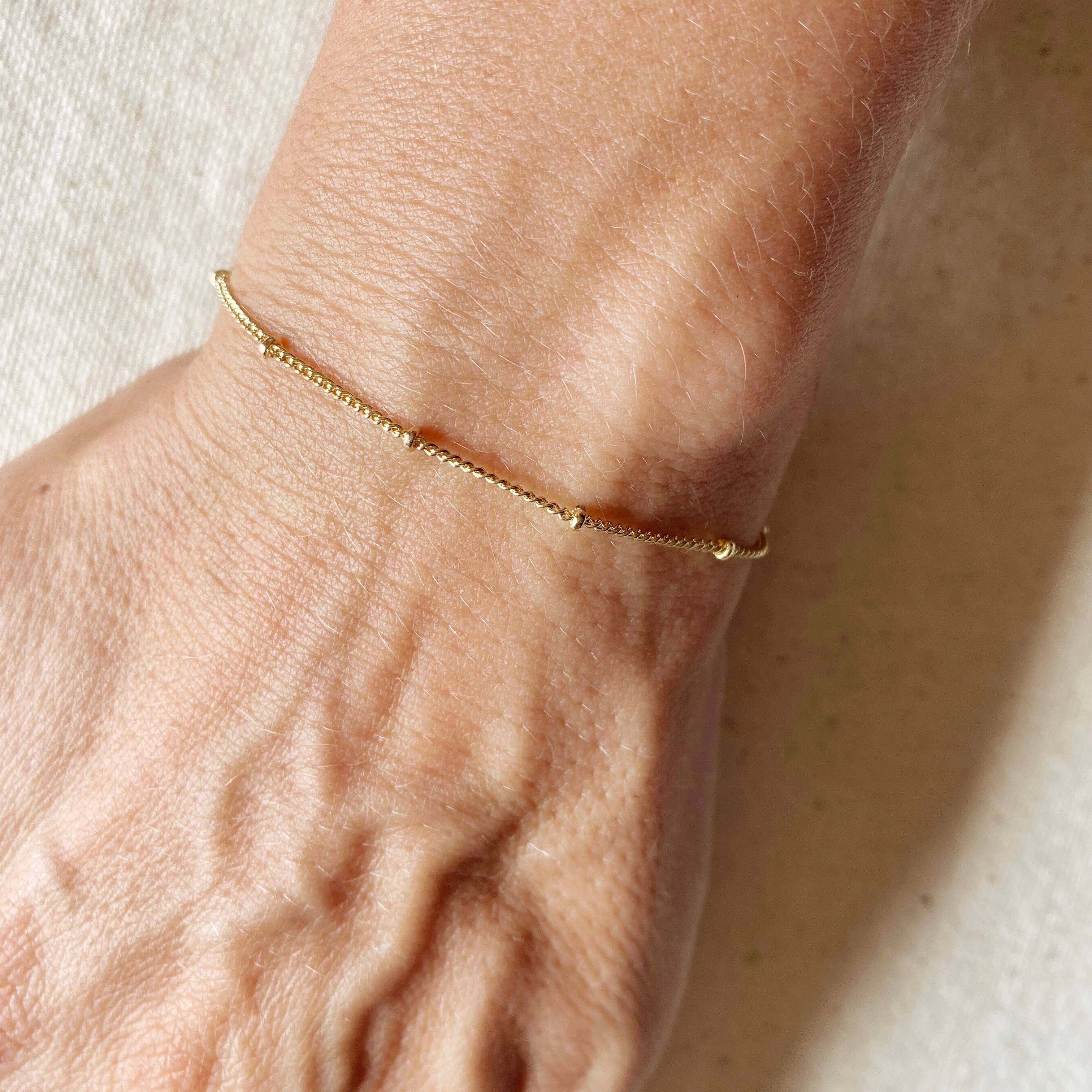 GoldFi - Wholesale Link & Chain Bracelet - 18k Gold Filled Satellite Bracelet2