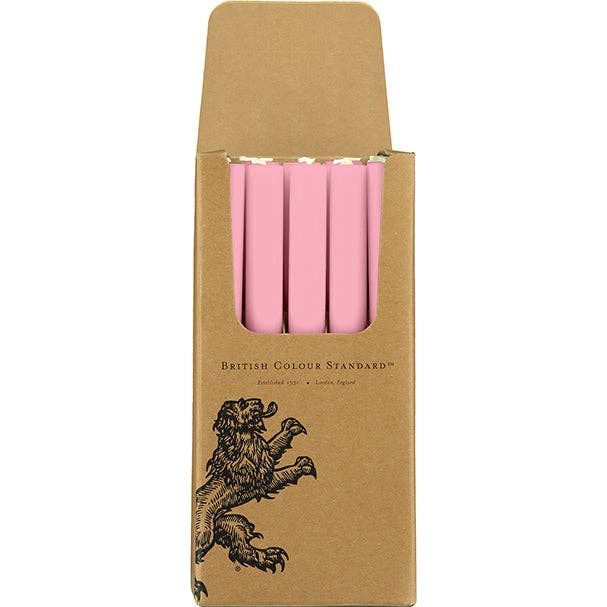 Bougies de dîner écologiques rose orchidée, 25 par paquet pour la vente par BRITISH COLOUR STANDARD - Europe