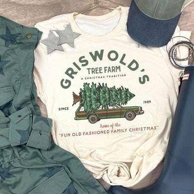 Camiseta gráfica Griswold Tree Farm por atacado de Ashton Grove Ltd Co