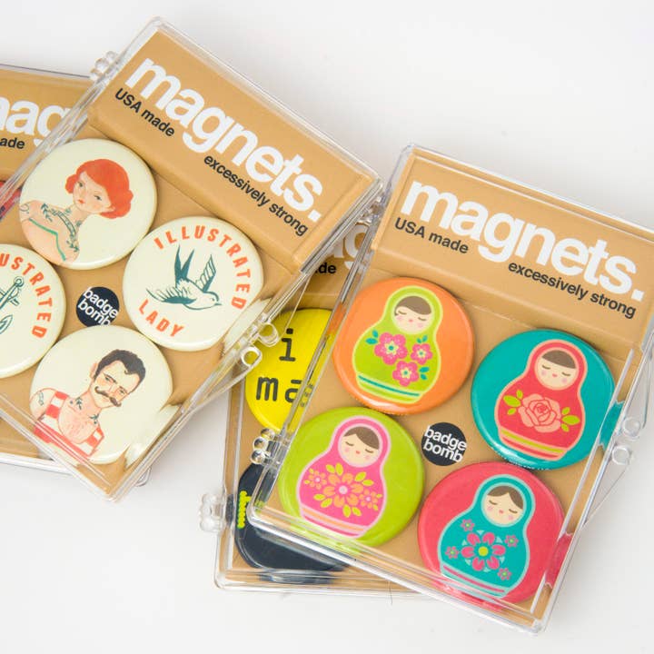 Badge Bomb - Wholesale Magnet - Portland Culture Magnet Pack