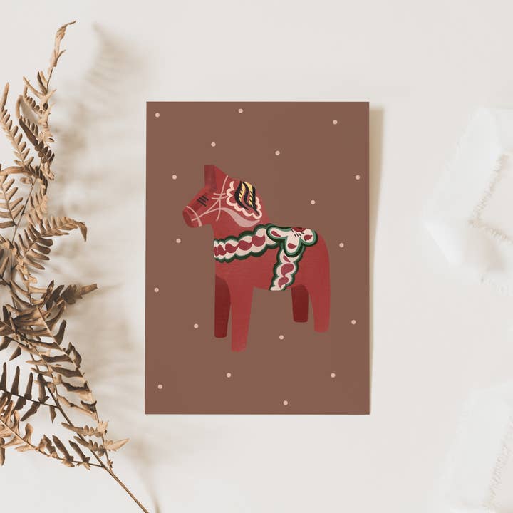 Sweden Christmas Card - Dalapferd for wholesale by Tilda&Theo