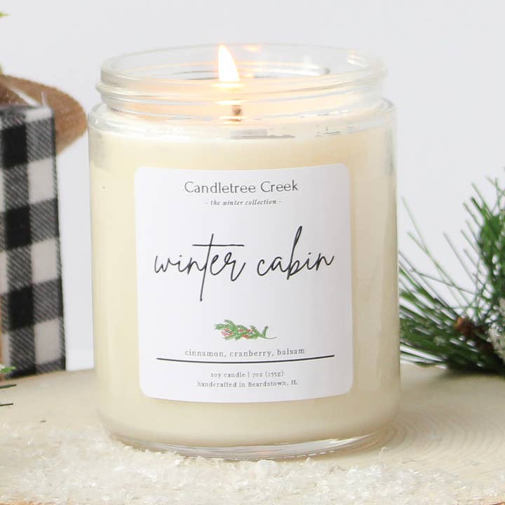 Winter Cabin 7oz Candle for wholesale by Candletree Creek