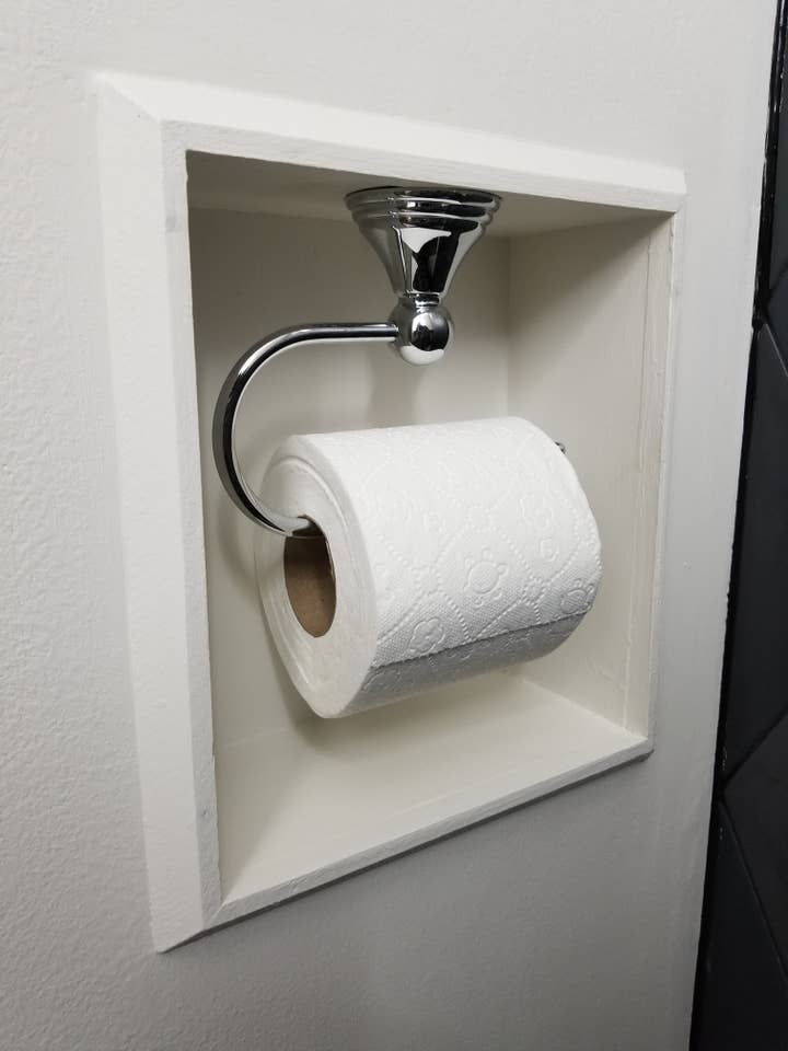 Recessed Niche Toilet Paper Holder for wholesale by Hammer and Nail Studios