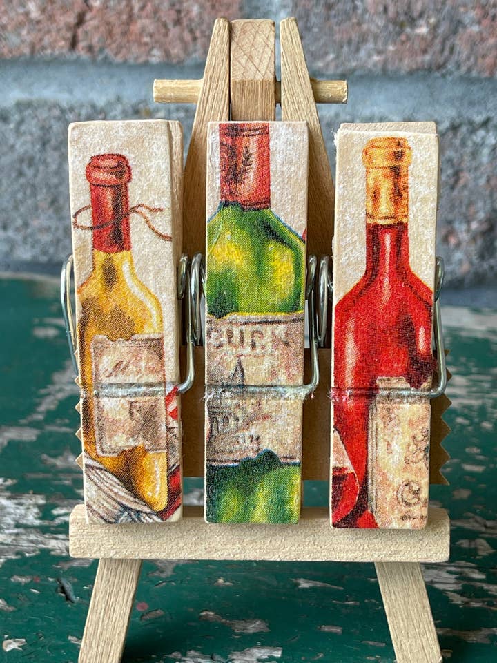 Wine Vino Bottles Snack Bag Chip Clips for wholesale by NanCBeeCreations