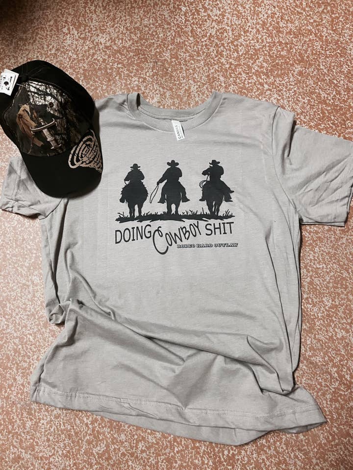 Doing Cowboy Stuff Western Graphic Tee | Rodeo Tee for wholesale by Rowdy Rowels