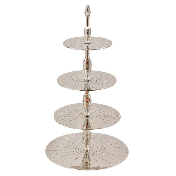 4-tier silver stand h.73cm for wholesale by AULICA