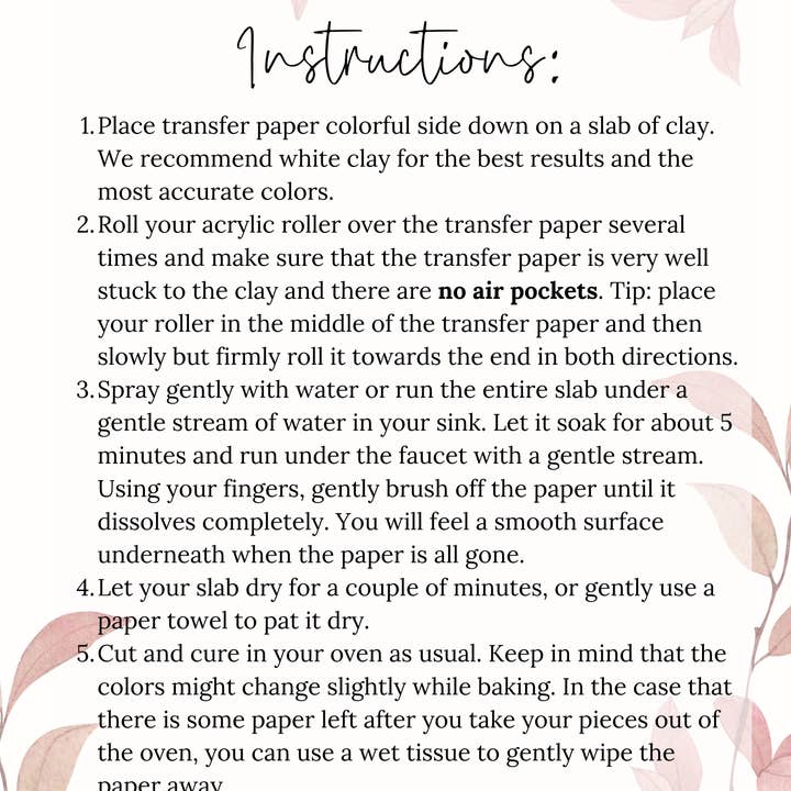 Tera Clay - Wholesale Sublimation Transfer - Transfer Paper 176 Watercolor Florals #2 | Floral Image Water Transfer1