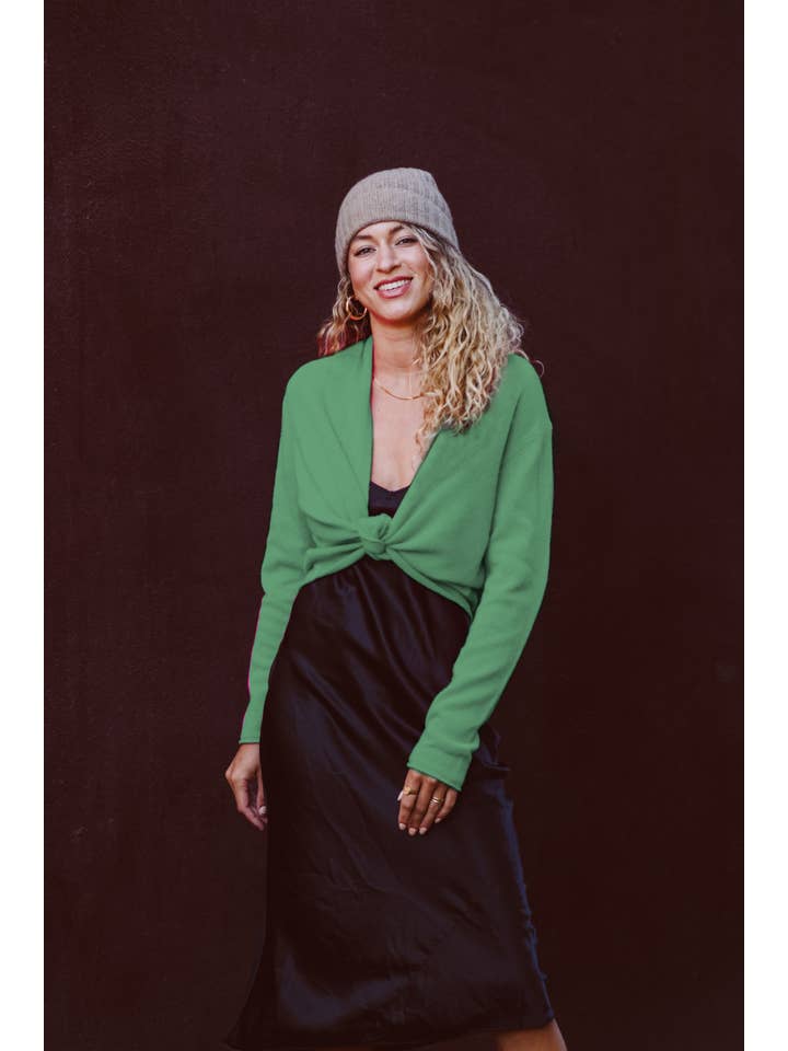 Joyride Supply - Wholesale Cardigan - Women's - 100% Cashmere No.8 Cropped Open Cardi10