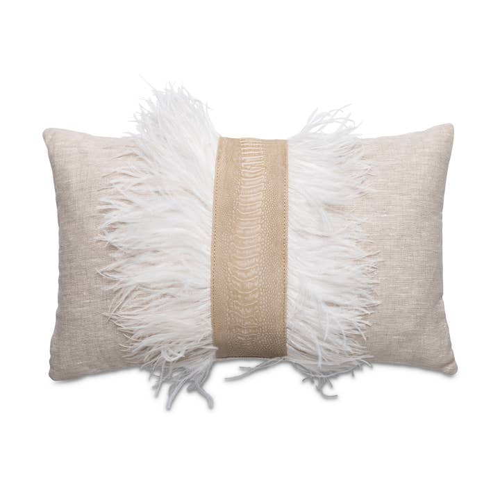 Almohada de Avestruz Recortada - Lavado a Piedra / Lino para venta al por mayor de Ngala Trading