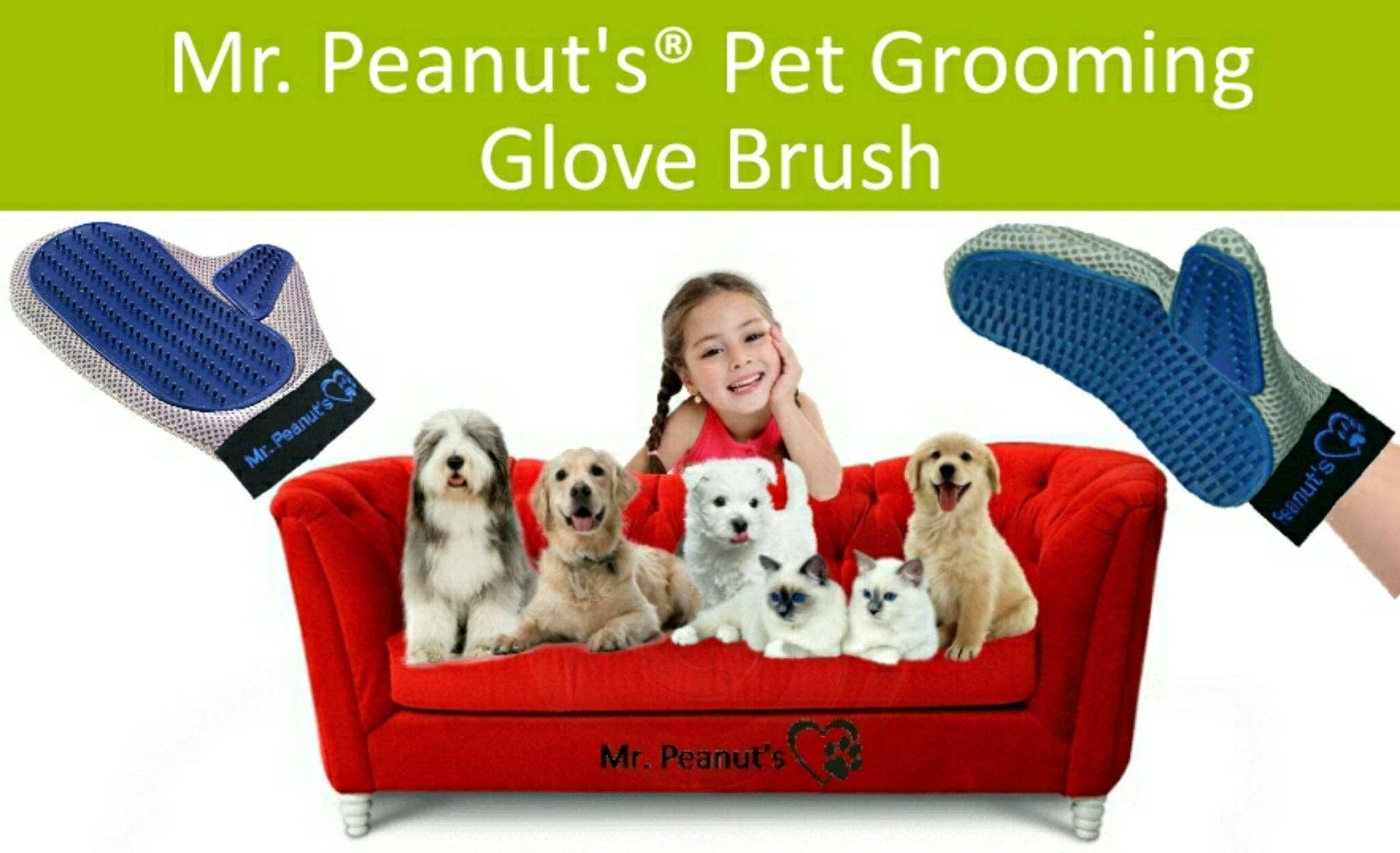 Mr. Peanut's - Wholesale Pet Grooming Aid - Dog - Mr. Peanut's Original Pet Grooming Glove1