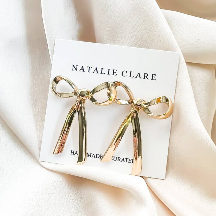 Natalie Clare Collections - Wholesale Stud/Post Earrings - Dangle Bow Stud Earrings2