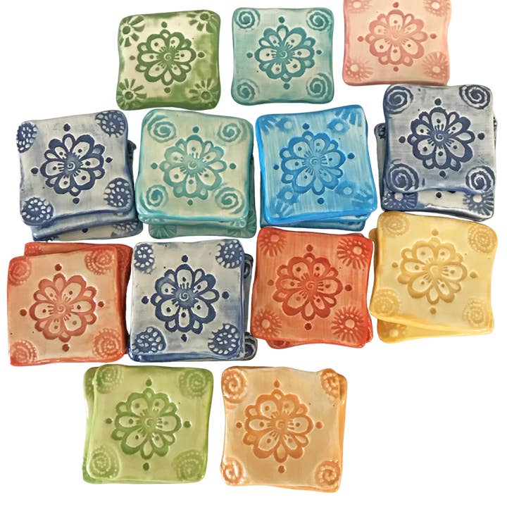 Magnet - Square - Flower Design for wholesale by Lorraine Oerth Co.