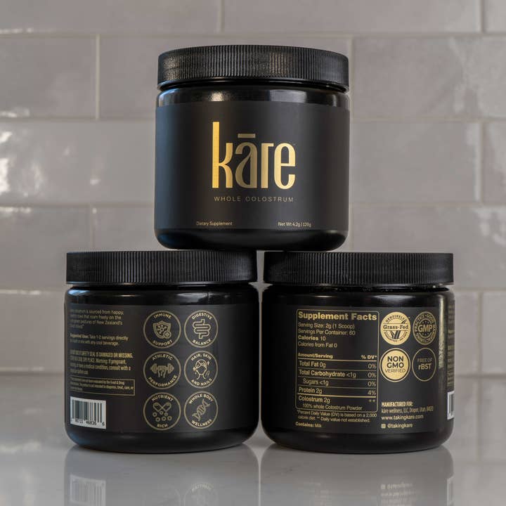 kāre Whole Colostrum from New Zealand (3-Pack) for wholesale by kare wellness