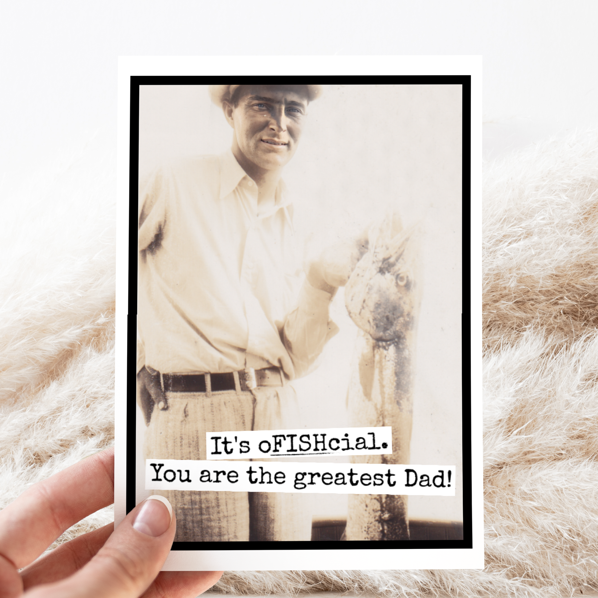 Raven's Rest Studio - Wholesale Father's Day Card - Father's Day Card. It's oFISHcial. You Are The Greatest Dad.4