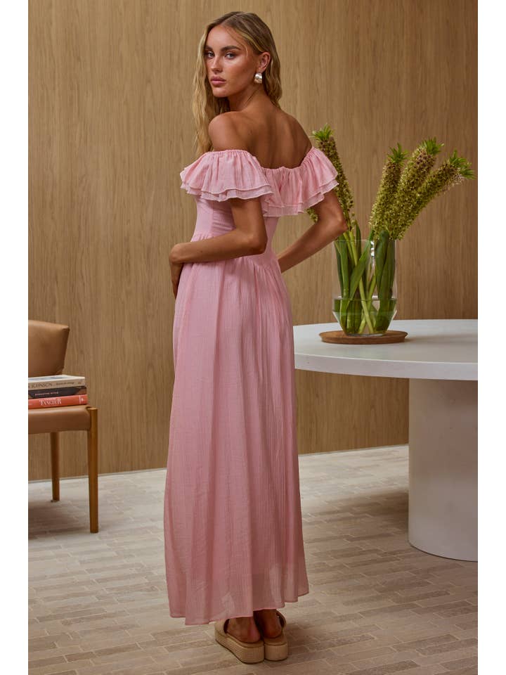 One and Only Collective – Großhandel Kleid – Damen – Schulterfreies Korsett-Maxikleid / KA0233F1