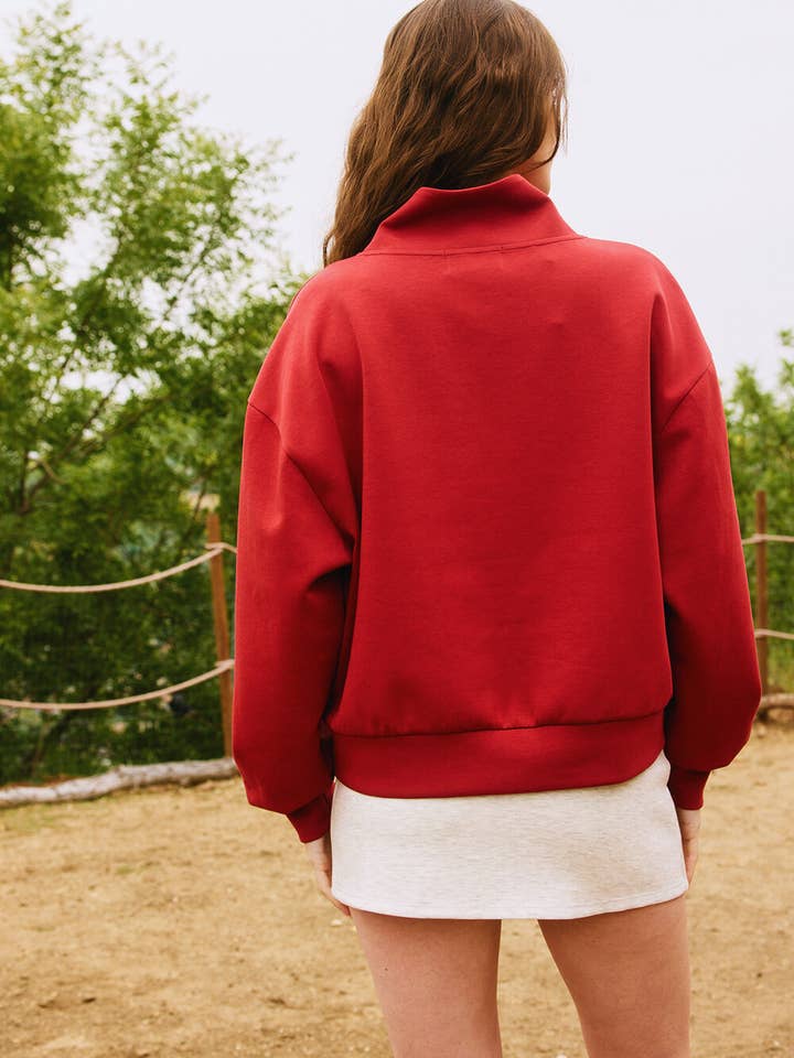 BUCKETLIST - Wholesale Sweatshirt – Women's - IT2154 Half Zip-up Scuba Sweatshirts78