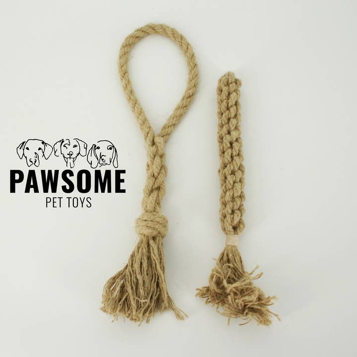 Hennep hondenspeelgoedset inclusief kauwspeelgoed en sleepspeelgoed voor wholesale door Pawsome Pet Toys