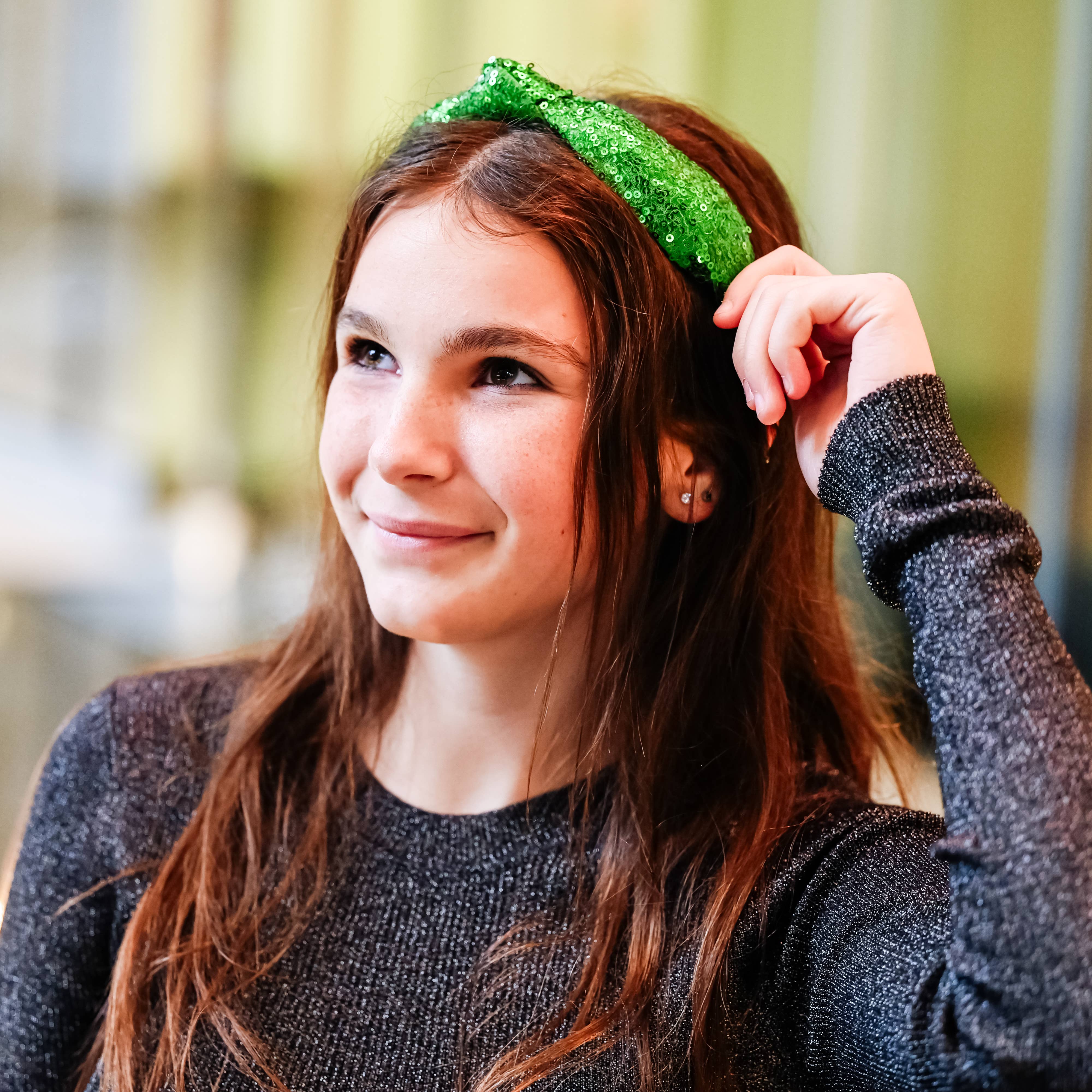 Frog Sac - Wholesale Fashion Headband - Kids - Sequin Knot Headband - Valentine's, Christmas, St. Patrick's21