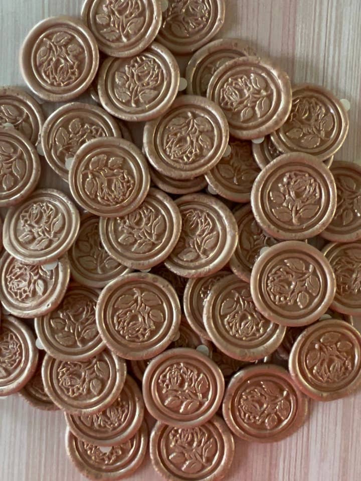 Rose Wax Seal Stickers For Wedding Invitations for wholesale by Designs by Ashlyn Rose