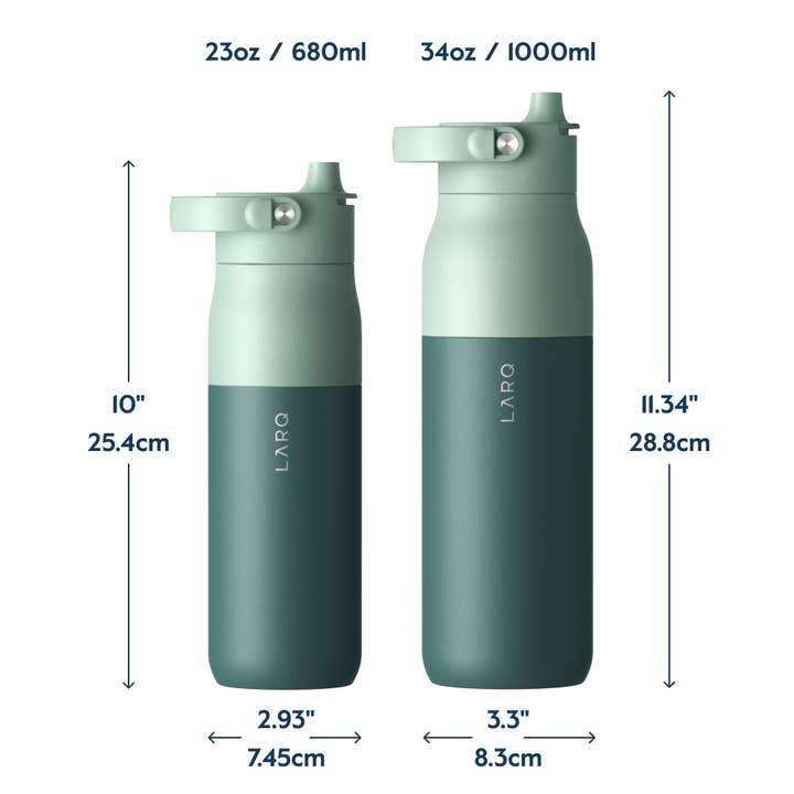 LARQ - Wholesale Water Bottle - LARQ PureVis2 23oz - Smart Water Bottle - Eucalyptus Green2