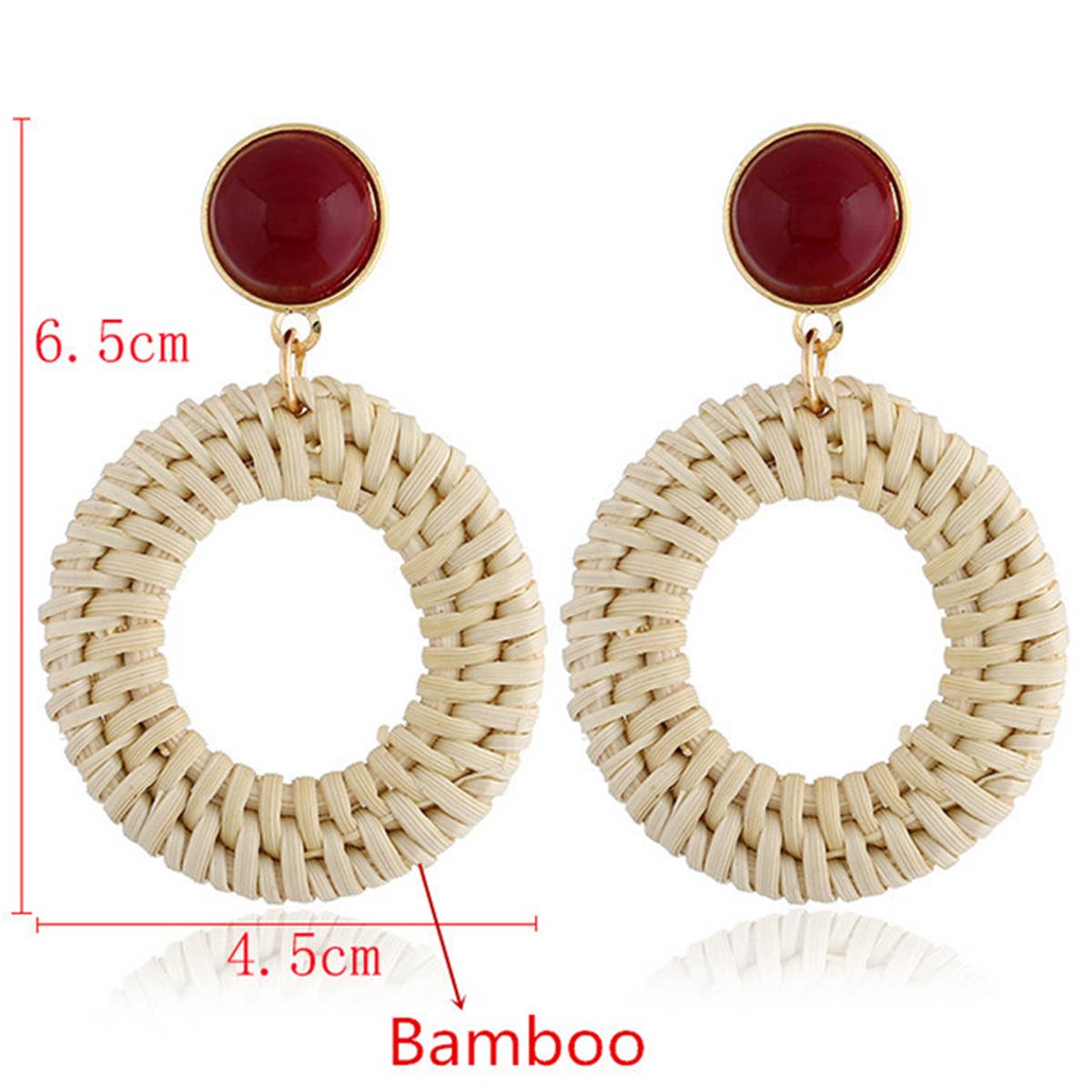 ACCITY - Wholesale Dangle Earrings - BRAIDED ROUND DROP EARRINGS_CWAJE04433