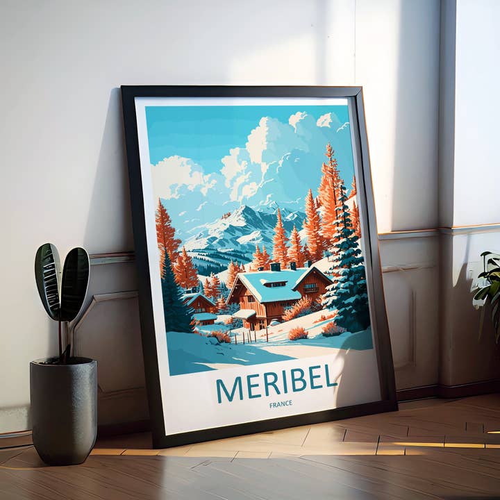 TravelzonaArt – wholesale Poster – Meribel France Travel Poster2