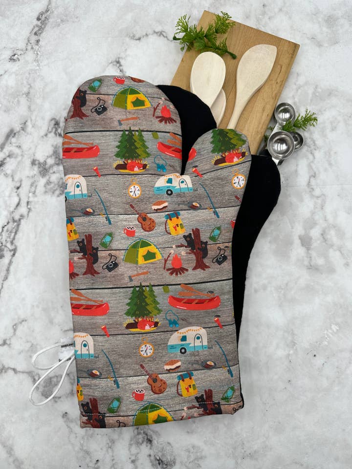 Oven Mitts Camping. One PAIR of oven mitts. for wholesale by MS Creations